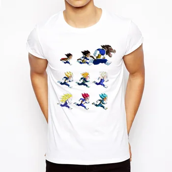 -Shirt Moda Majin/Vegeta/Freeza/Cep açılımlar baskı t-yeni Yaz Dragon Ball T shirt Marka karikatür Gömlek Rahat Üstleri