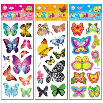 Telefon Çocuklarına Hediye Anaokulu Sticker Hayvan Karikatür Dekorasyonu için 10 adet Farklı Kelebek Sticker Oyuncak-tekrar