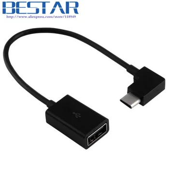 Sağa Kabloları Açı C 2.0 Dişi OTG Kablo 10cm Beyaz & Blac Tipi USB 90 Derece USB 3.1 type c USB-C-Açılı
