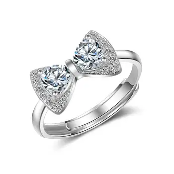 2017 yeni varış Sıcak Satış moda ılmek parlak CZ Zirkon 925 gümüş bayanlar alyans mücevher toptan'finger