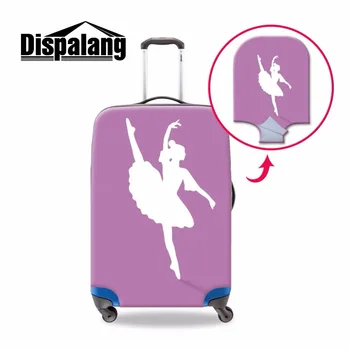 18-30 inç dava için Dispalang sevimli Bale kız baskı anti-toz Seyahat bagaj kapağı su geçirmez Seyahat çanta kapak