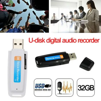 2018 Yeni varış U-Disk Dijital Ses Kaydedici Kalem Şarj Cihazı USB 32 GB Micro SD TF Yüksek Kalite Sürücü Flaş