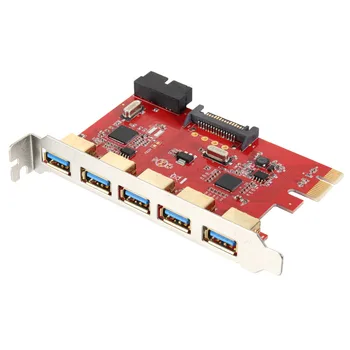 Dahili yeniden Bağlayıcı PC AC583 EM88 3.0 6 USB için yeni PCI-E-Port Genişletme Kartı