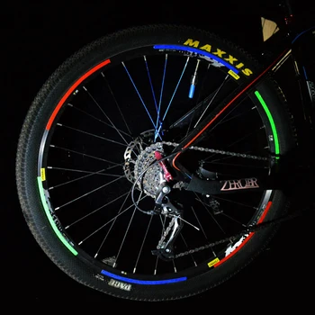 Yeni dağ bisikleti yansıtıcı çıkartmalar göz kamaştırıcı ışıklar tekerlek çıkartmalar ve renkli çıkartmalar yansıtıcı çıkartmalar