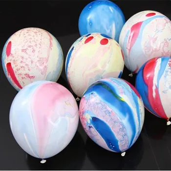 12inch Yeni Düğün Araba Süslemeleri Hava Balonları Gökkuşağı Renkli Sanat Bulut Lateks Balon Doğum günü Partisi Fotoğraf Malzemeleri Pervane Yuvarlak