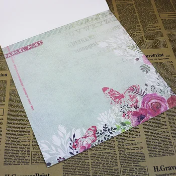 ENOGREETİNG 12 inç DİY sanat desen defteri, kağıt zanaat tatlı kalp kelimeler 1book dot tasarım çiçek set