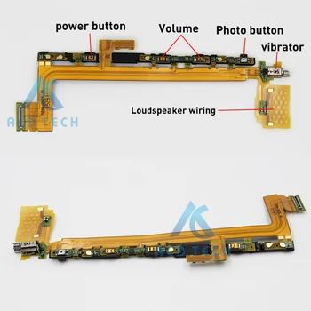 Off/Ses Düğmesi Kamera Vibratör Flex Kablo Sony Z5 Prim Z5P Plus 5.5