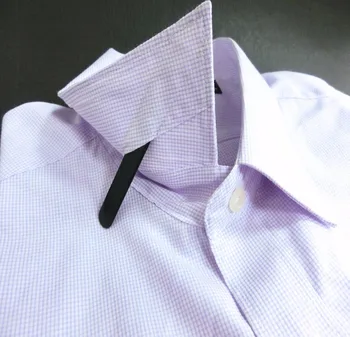 SHANH ZUN 30 adet 37 Erkekler için Plastik Yaka Kalır Baskı Ahşap görünümlü en İyi Gömlek Yaka Sekmeleri Kişiselleştirilmiş