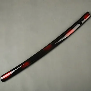 Narin Kılıç Uydurma Kırmızı ve Siyah SYQ16 Samuray Kılıç, Japon Katana Güzel Hediye için Ahşap Saya Kılıf Kın Renkli