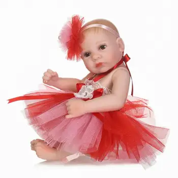 Bebek & doldurulmuş oyuncak 26 cm Tam Silikon Kız bebek doğmuş bebek vinil yeniden doğmuş bebek kız oyuncak için 10 inç silikon bebek Oyuncak bebek