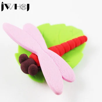 3 adet/lot Sevimli karikatür Yusufçuk böceği silgi Kawaii kırtasiye okul büro malzemeleri düzeltme oyuncak hediye malzemeleri