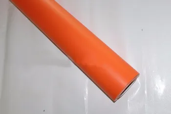 100mm x152cm Mat Mat turuncu Şal Vinil film Hava Kabarcığı Ücretsiz Yayın Etiket Çıkartma Film Bant Amblem Araba şekillendirme