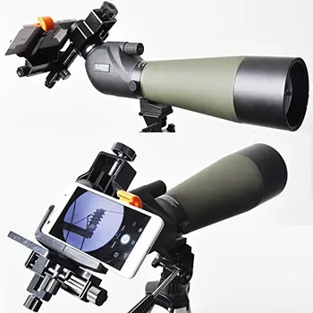 Teleskop / Mikroskop / Fotoğraf için Kapsam Dijital Kamera Digiscoping Adaptörü Lekelenme De Bir Akıllı telefon Adaptörü ile birlikte Gelir