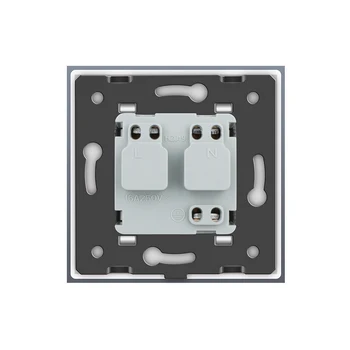 Livolo AB Standart Güç Soketi, Beyaz Kristal Cam Panel, AC 110~250V 16A Duvar Priz, VL-C7C1EU-11, Ücretsiz Kargo