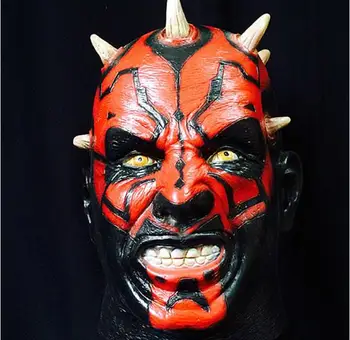 Cadılar Bayramı Partisi İçin En Kaliteli Doğal Lateks Darth Maul Maske Star Wars Kostüm Film Korkunç Maske Cosplay