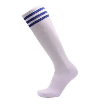 2017 Yüksek kaliteli Üç çizgili Havlu alt Erkek Kadın Çorap Diz Yüksek Çorap Yumuşak Bacak Desteği Streç Nefes Çorap Sıkıştırma
