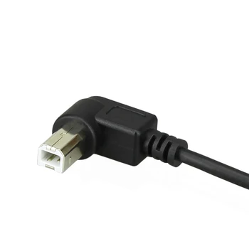 USB için Şarj Kablosu 40CM USB 2.0 4pin Erkek USB B Tipi dik Açı geri Çekilebilir Veri.0 Yazıcı ve Tarayıcı