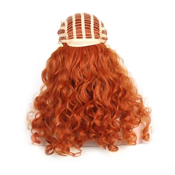 WoodFestival sentetik peruk uzun kıvırcık turuncu peruk cosplay saç ısıya dayanıklı yüksek sıcaklık fiber