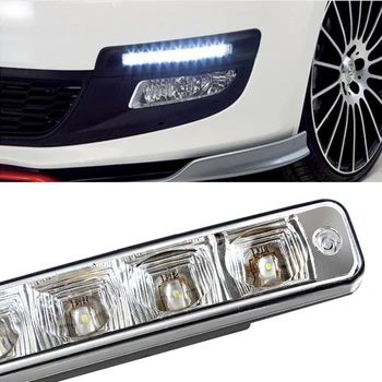 Bir Çifti 5 LED Gündüz Çalışan Işık Evrensel Araba su Geçirmez Araba Işık Şekillendirici gündüz farı