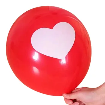Çiftler İçin 10 adet/lot Kalp Balon 12 İnç Romantik Süslemeleri Balon Decoracion De Cumpleanos Baskılı