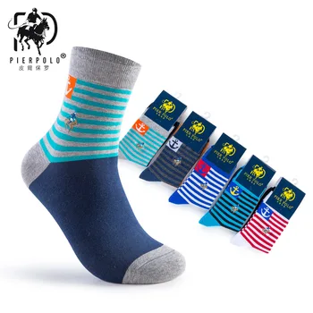 2018 Satışı Standart Erkek Rahat Calcetines Tüp İskele Polo Yeni Erkek Hombre Toptan Nakış Renk Pamuklu Çorap Çorap