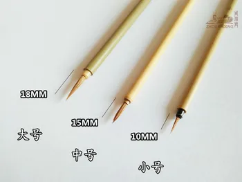 6Pcs/Suluboya Fırçası Gelincik Saç Suluboya Fırçası yeşil Bambu Sanatçı Boya Fırçaları Kafa Kanca Çizgi Kalem Tasvir kalem Yuvarlak Set