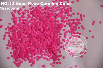 Carmine Neon Renk tırnak jel tırnak cilası, Diğer sanat Dekorasyon için dayanıklı circledot şekil glitter Solvent Gül
