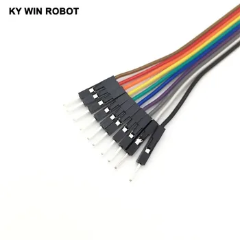 DuPont hattı Arduino İçin kadın Renk Breadboard Jumper Tel Kablo Atlamak için tek 20cm 2.54 mm-tek Pin erkek 10 adet