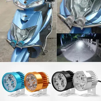 Vehemo Motosiklet E-bisiklet Far Far Sürüş Spot Işık su Geçirmez Lamba Ampul 10W 4 Renk Motosiklet Işık Yeni LED