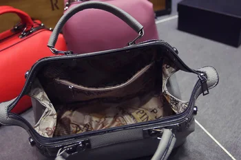 2018 Moda Yeni Eski Boston Çanta Yüksek kaliteli PU Deri Kadın çantası Basit Mizaç Bayanlar Omuz çantası Akşam çanta
