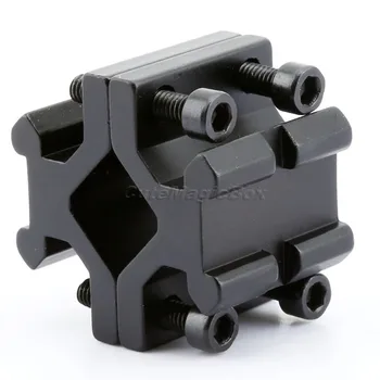 Ayarlanabilir Çift Raylı 20 mm Picatinny Weaver Rail Varil Kapsam Pompalı Tüfek el Feneri Lazer w/ Anahtarı için Montaj Adaptörü