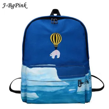 2017 son tasarım yangın balon hayvan nakış sırt çantası 3D Harajuku sırt çantası genç kız sırt çantası okul çantası