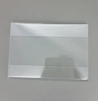 Akrilik T1.2mm Plastik Tabela Fiyat Etiketi Etiket göster Kağıt Promosyon İsim Kartı Klip Sahipleri Duvar Stick Tip 10 adet İyi Kalite