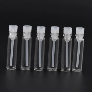 (100 adet) MUB - 1 ml Sıcak Satış Mini Cam Yağ Şişesi Tüp Şişe Boyutu Örnek Kapları Parfüm Numune Şişeleri