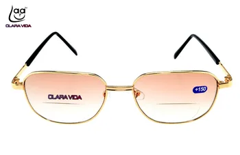 =CLARA VİDA İKİ çift tam 1.0 gözlük+okuma yakın ya da uzak erkekler kadınları 4.0+1.5 2.0 ++2.5 3.0 +3.5 ++bifokal Kahverengi lens jant=