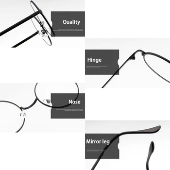 Erkekler Kadınlar Retro Yuvarlak Çerçeve Gözlük Sıcak Şeffaf Lens Gözlük Gözlük
