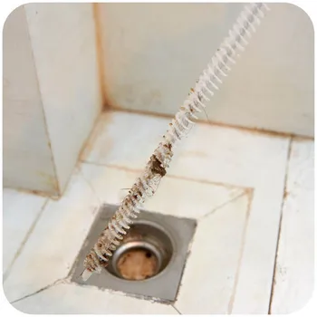 Yararlı 71cm Esnek Temizleme Fırçası Taşmasına lavabo açıcı Mutfak Aletleri Çelik Banyo Duş Temizleyici Epilasyon için Lavabo