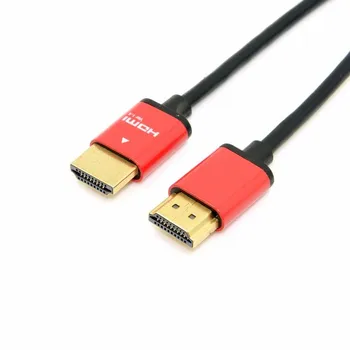HDMI erkek V1 yemeği İnce HDMI Erkek.Kuyrugu Alaşım Shell Kırmızı ile 4 HDTV Kablo 1.5 m Renk 150cm/