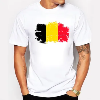 Belçika Bayrak Moda t-Shirt %100 Pamuk Kısa Kollu T-shirt Belçika Ulusal Bayrak T shirt Erkek Yaz Stil Baskılı