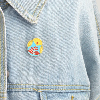 Çocuklar Çocuk Kız Ceket için karikatür Küçük baykuş Broş Pin toka Emaye pin Gömlek Kot ceket Çanta Rozeti Moda Takı Hediye