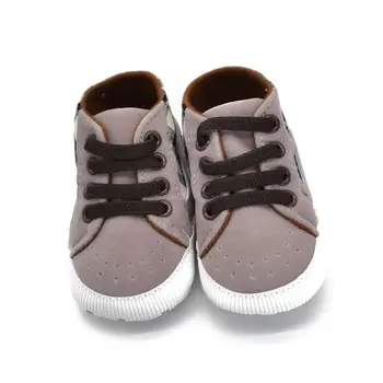 Bebek Bebek Bebek Çocuk Ayakkabıları Rahat Ayakkabı Yumuşak PU Ekose Tek Beşik Ayakkabı Bağcıkları