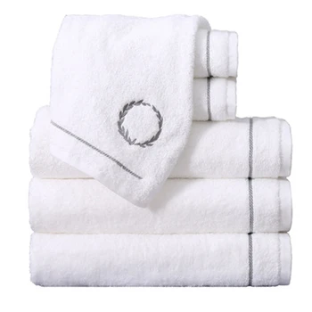 Yetişkin çocuklar ve çocukların aile klasik nakış yumuşak dayanıklı banyo havlusu için 2018 Beş yıldızlı otel saf pamuk banyo havlusu.