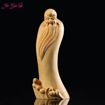 JİA-GUİ LUO uzun ömürlü yaşlı dekoratif küçük heykel model zanaat hediye ev dekorasyon hediye koleksiyonu Şimşir