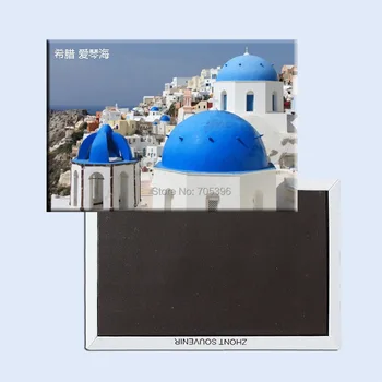 Dekorasyon Hediye Fotoğraf Min Üzerinde ÜCRETSİZ Kargo Mıknatıslar. 12 $sipariş,Yunanistan Ege Santorini SFM-olmayacak şekilde uyumludur Hatıra Buzdolabı Mıknatısı