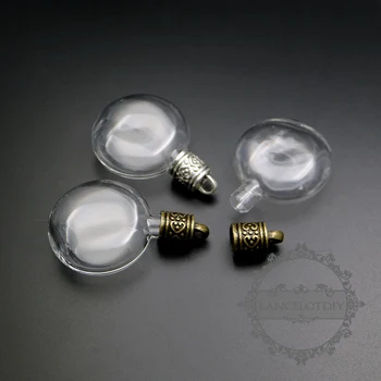 Antiqued Gümüş 3mm açık ay ile 33 mm düz yuvarlak şişe, cam şişe,Bronz kapak DİY kolye cazibe malzemeleri 1800263