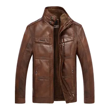 Kalınlaşma erkekler kış sıcak Deri ceketler Erkekler ceketler yepyeni kışlık ceket Artı Boyutu 4XL Faux ceket Erkek Eğlence PU Ceket