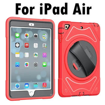 Apple iPad Hava için El Kemeri Darbeye dayanıklı Durumda Zırh Tutucu Tam Vücut 1 5 / iPad Hava CoverFor
