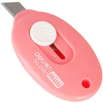 Anahtarlık İle (24 Adet/Lot) Toptan [Şarküteri] Okul Ofis Mini Maket Bıçağı Kesici Delik Taşınabilir Kağıt Kesici No. 2081