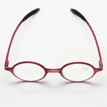 Esnek TR90 Retro Okuma Gözlükleri, Çerçeve Kırılmaz Pocket Reader Yuvarlak, Geek, NERD Rle Gözlük, yumuşak kılıf ile birlikte gelir