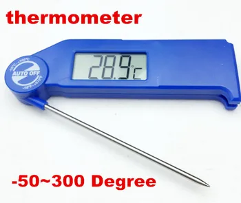 Katlanabilir Paslanmaz Çelik Prob Dijital BARBEKÜ Mutfak Termometre sıcaklığı hafıza -50C~ARACINIZIN Yemek Gıda Soğutma ısıtma